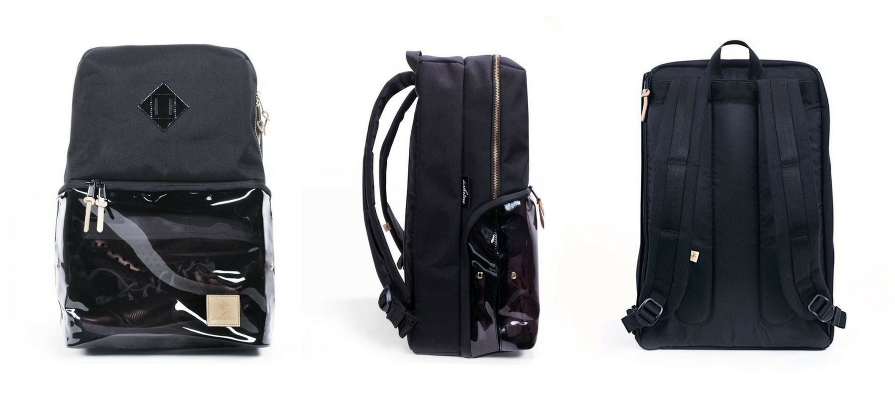 The Shrine Sneaker Daypack: Smoked Translucent & Black