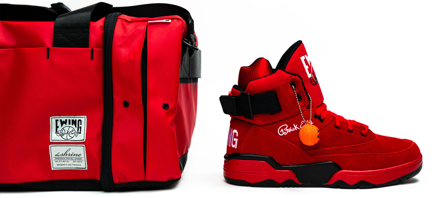 Ewing Athletics x The Shrine Co 33 Hi Red collaboration