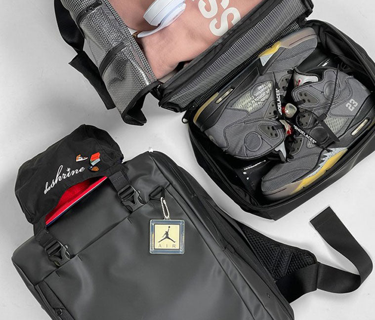 Shrine Sneaker Weekender Backpack Travel Bag Triple Black V3