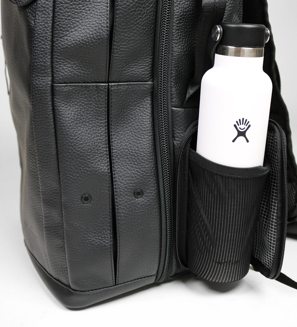 Shrine Sneaker Weekender Travel Backpack - Black Leather