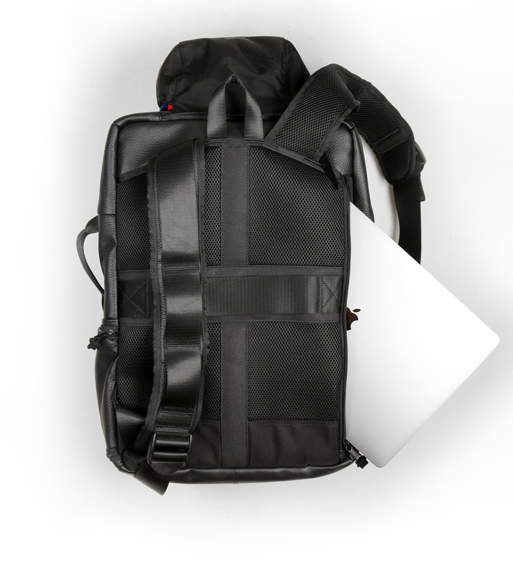 Shrine Sneaker Weekender Travel Backpack Black Leather The Shrine