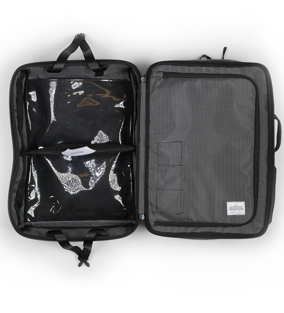 Shrine Sneaker Weekender Travel Backpack Black Leather